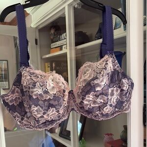 Fantasie Underwire Purple/Pink Lace Bra 38G